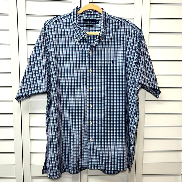Ralph Lauren Short Sleeve Button Down Camp Shirt Size XL - Picture 1 of 8